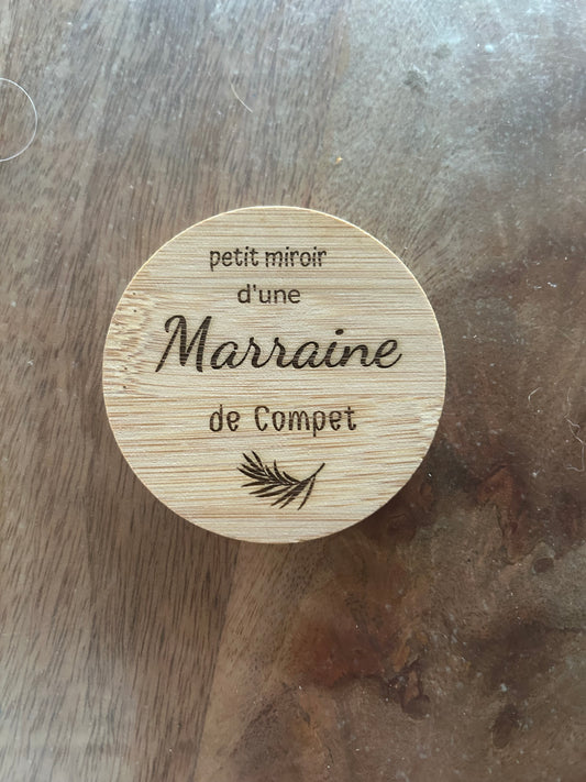 Miroir de poche personnalisable