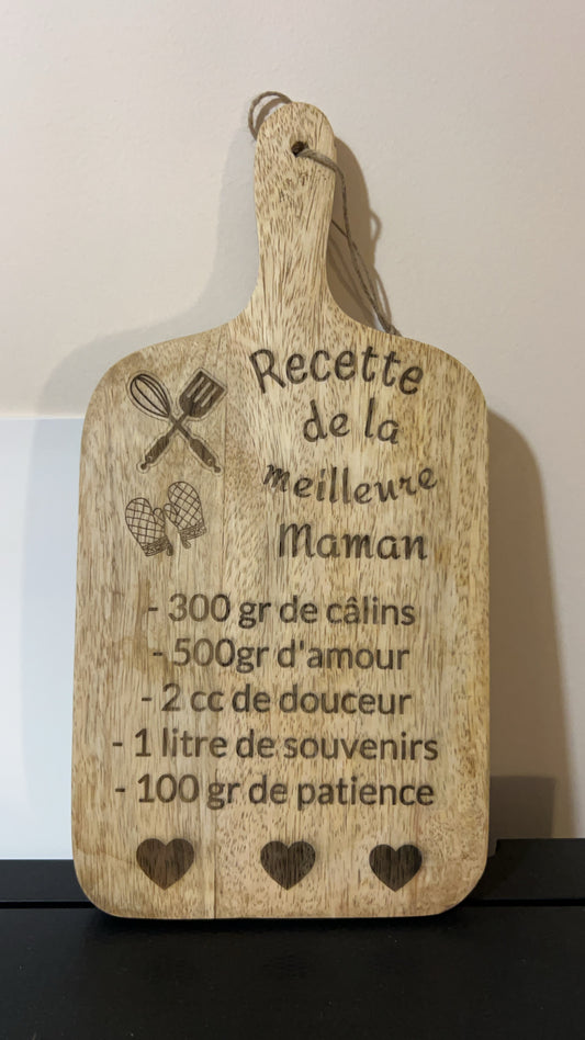 Planche à découper en bois personnalisée